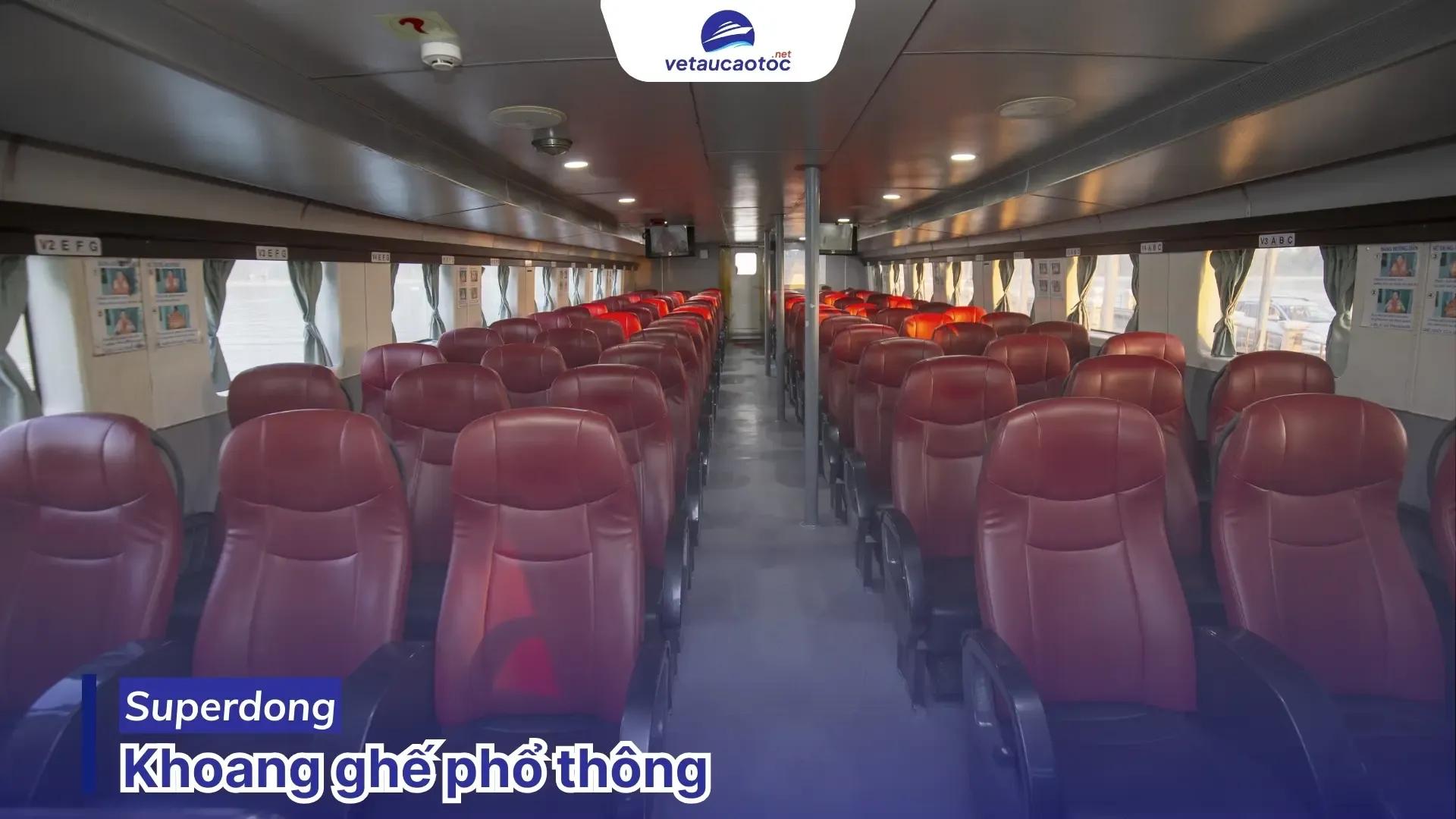 Ghế phổ thông tàu Trần Đề Côn Đảo Superdong