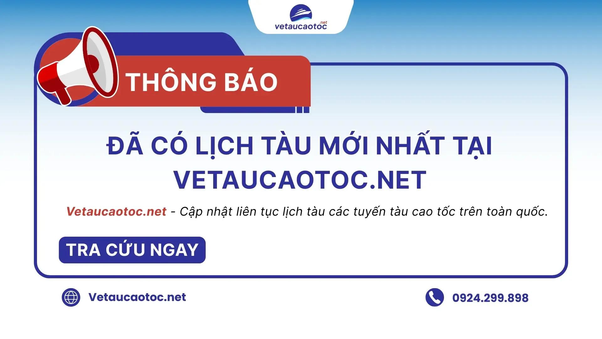 Lịch tàu cao tốc mới nhất
