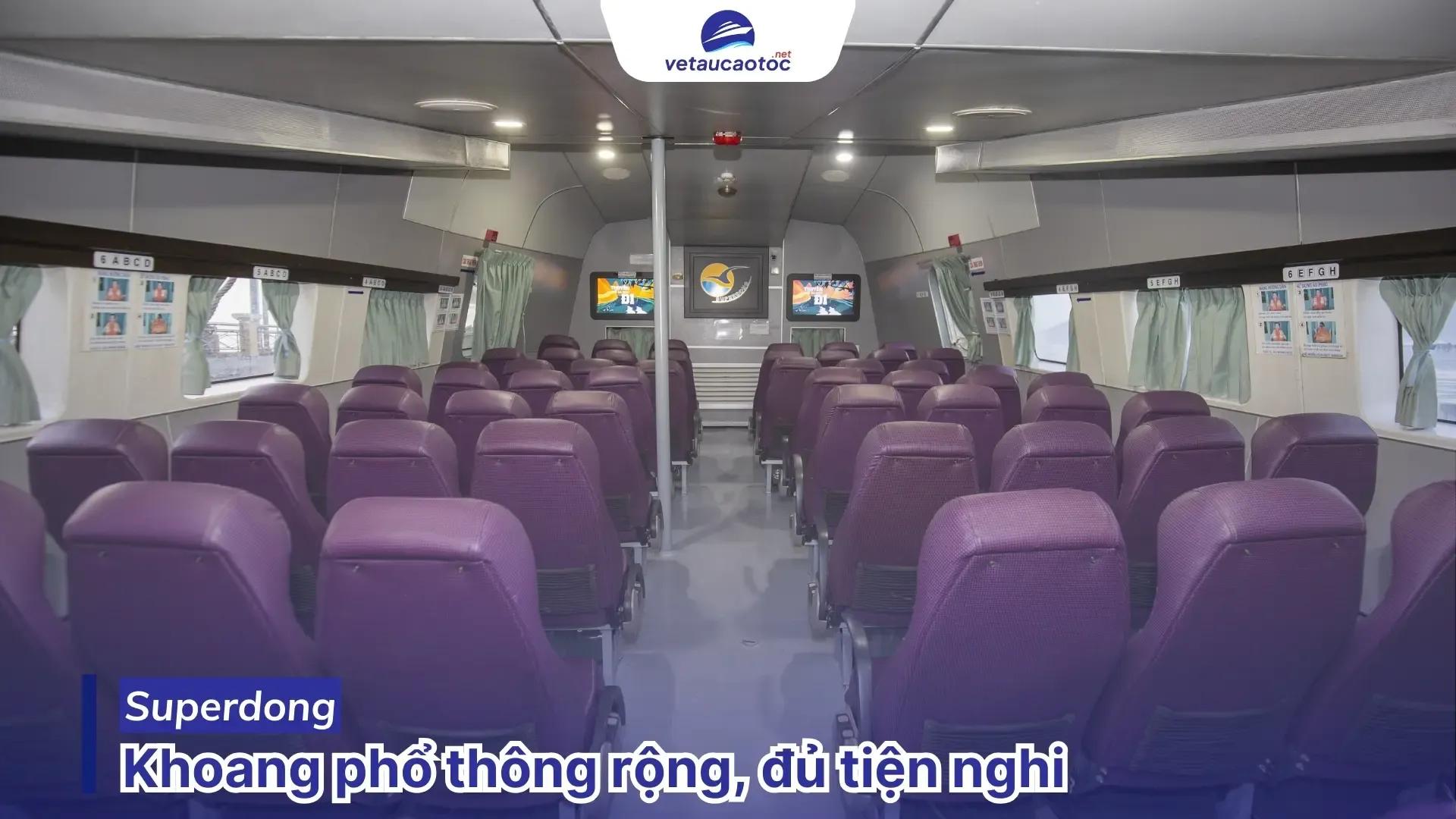 Tàu Superdong Trần Đề Côn Đảo rộng đủ tiện nghi