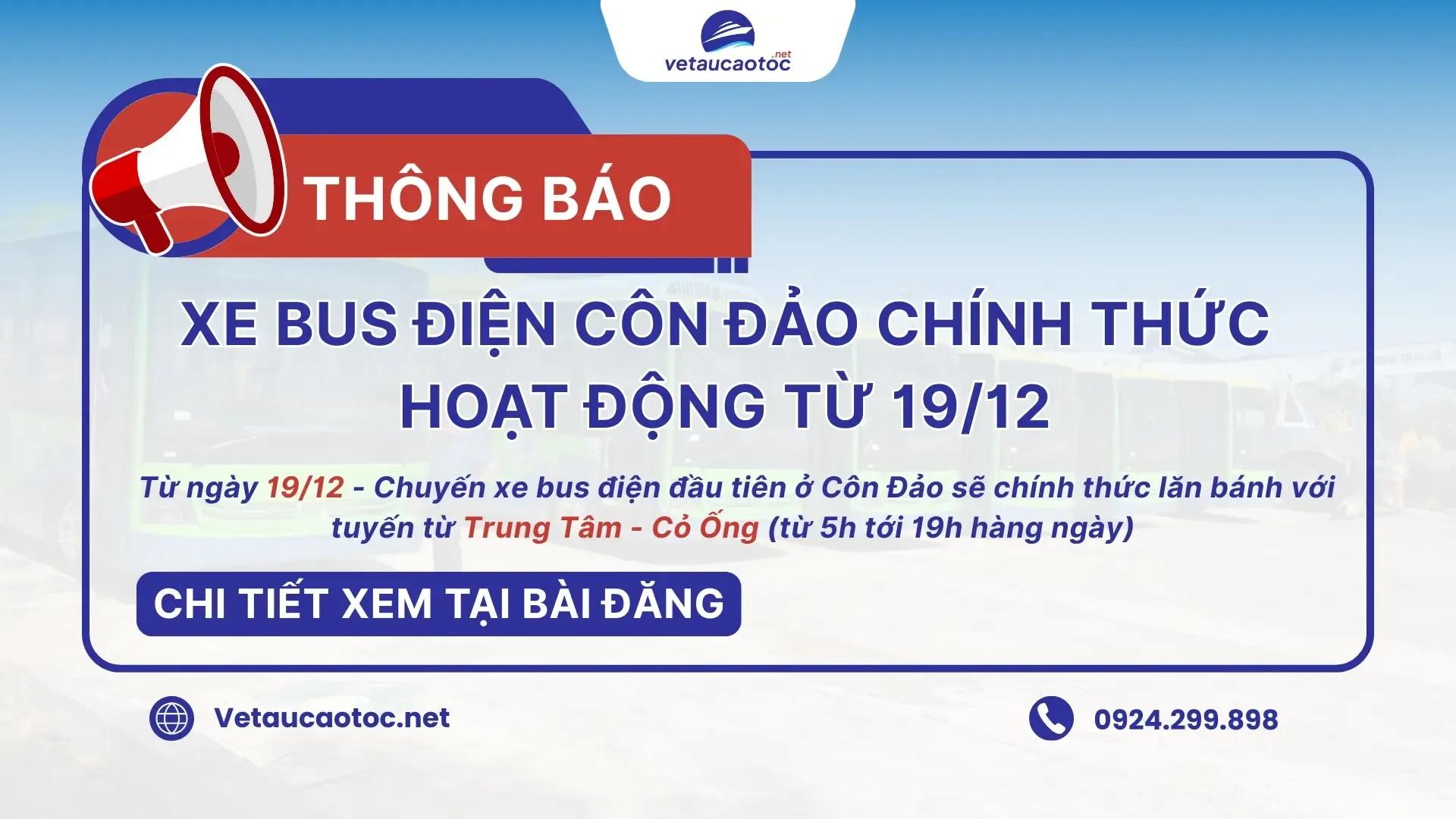 Xe Bus Điện Côn Đảo Lăn Bánh Từ 19/12 – Bước Tiến Du Lịch Xanh