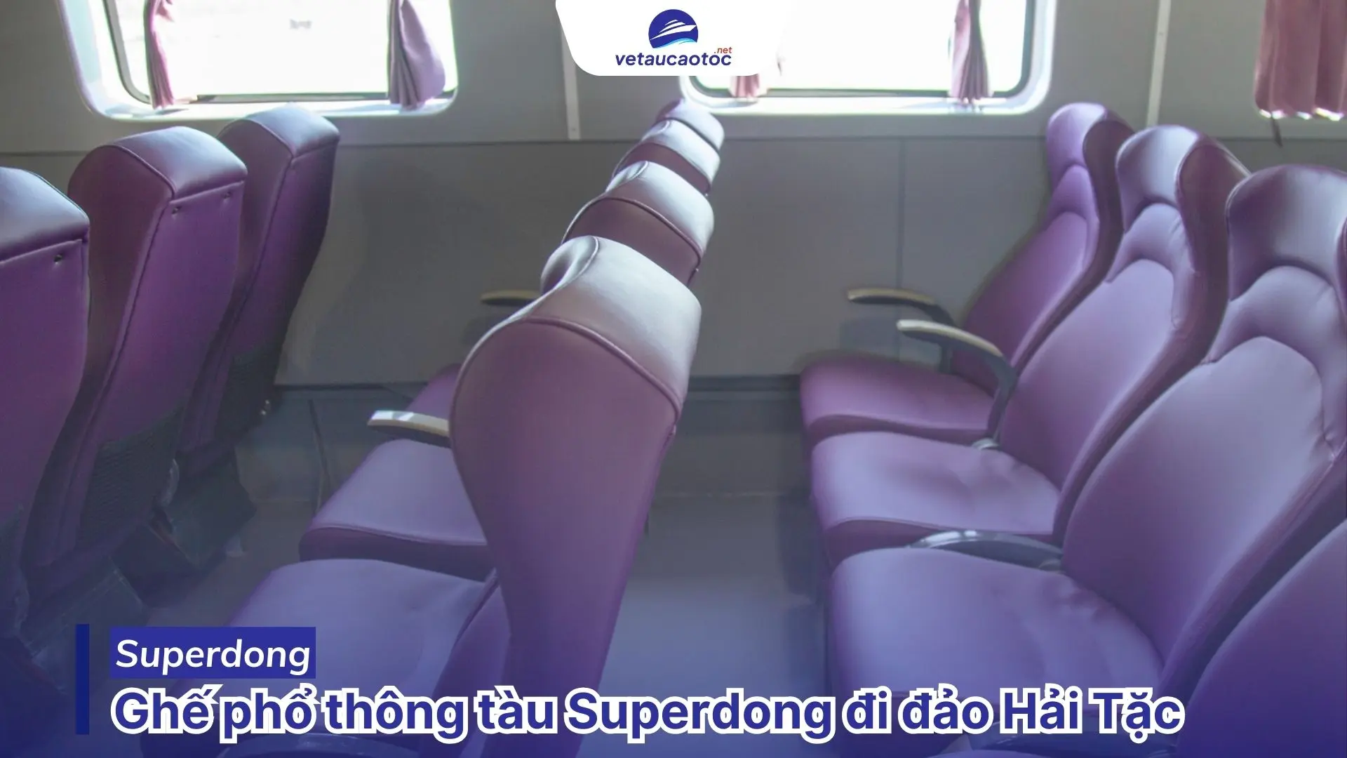 Ghế ngồi tàu Superdong đi đảo Hải Tặc rộng rãi