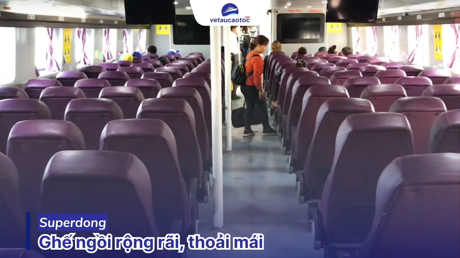 Ghế ngồi tàu Superdong Hà Tiên Phú Quốc rộng rãi