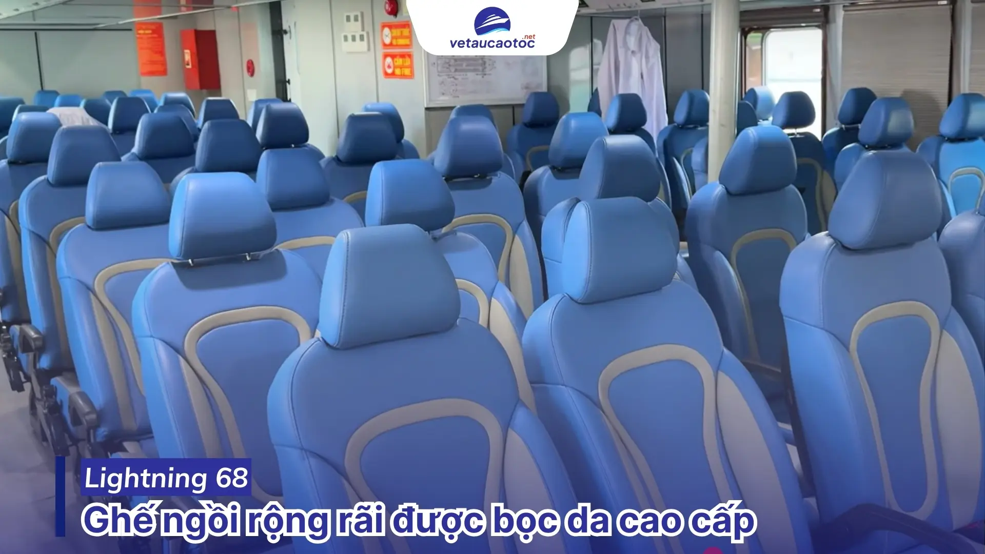 Ghế tàu Lightning đi Hòn Sơn bọc da cao cấp