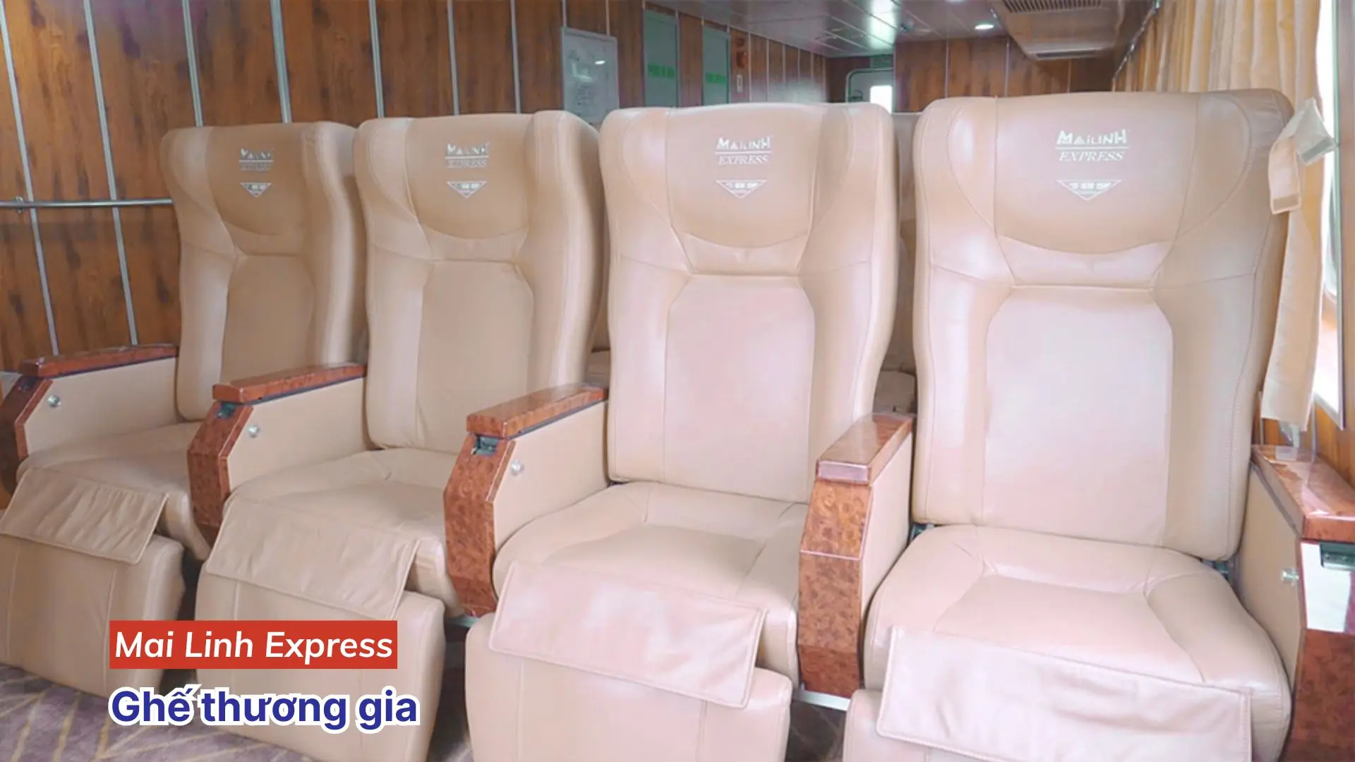 Ghế thương gia tàu Mai Linh Express