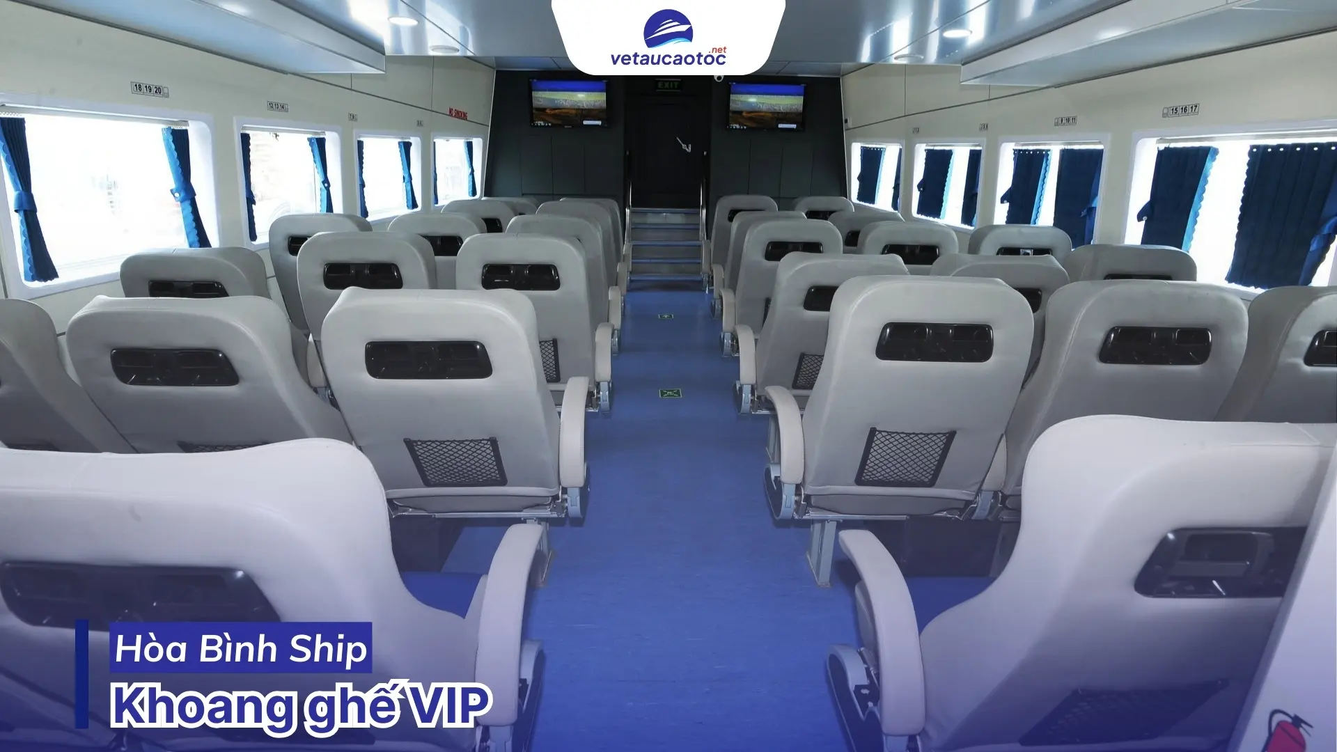 Khoang ghế VIP tàu Hòa Bình đi Nam Du