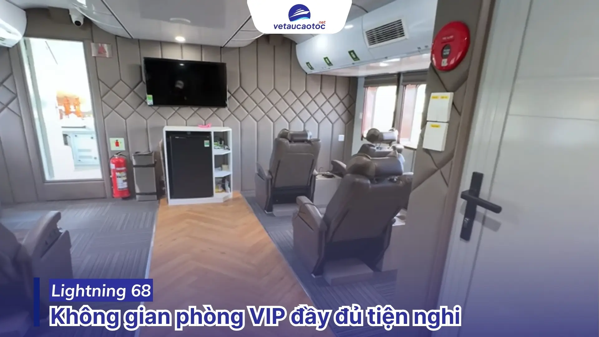 Không gian phòng VIP tàu Rạch Giá Hòn Sơn