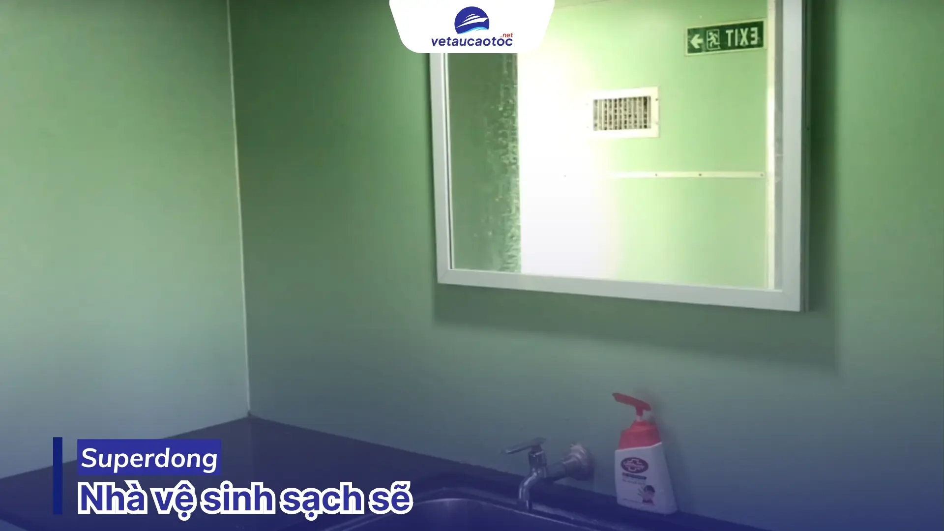 Nhà vệ sinh tàu Superdong Hà Tiên Phú Quốc sạch sẽ