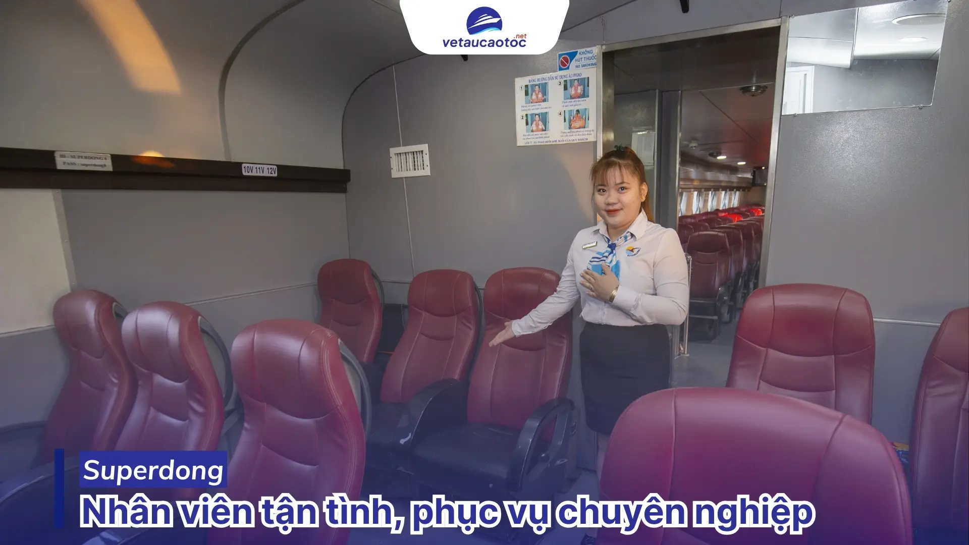 Nhân viên tàu chuyên nghiệp, nhiệt tình