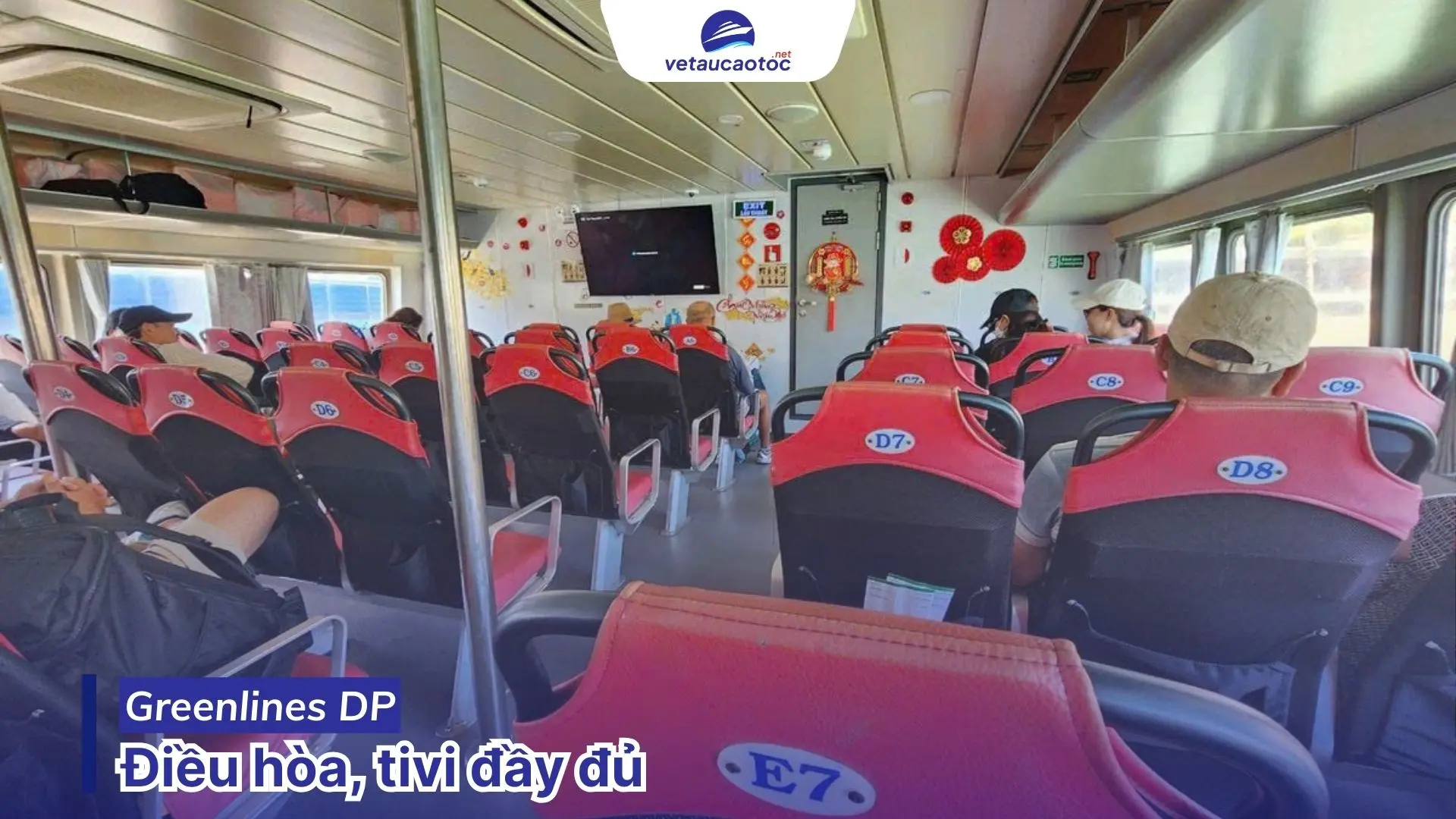 Tàu Greenlines DP có tivi, điều hòa mát lạnh
