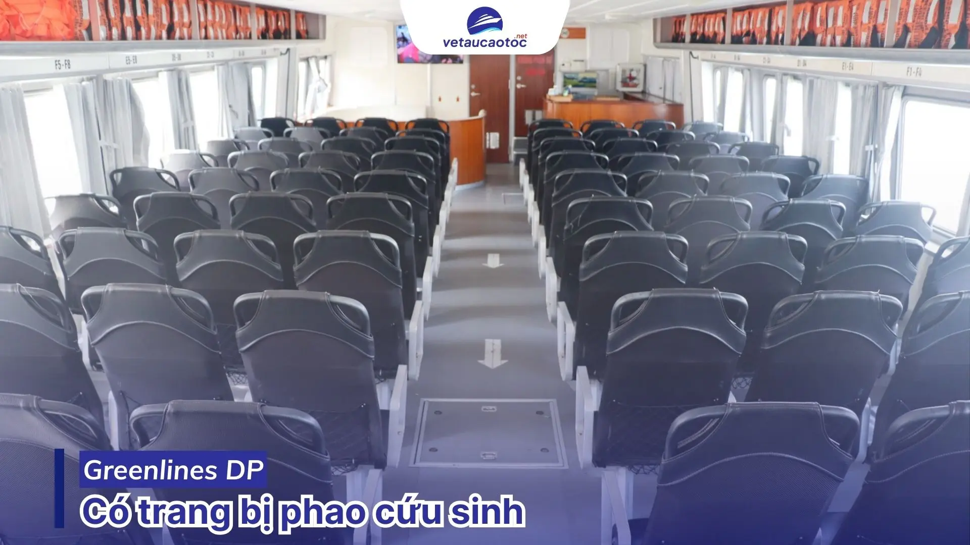 Tàu Greenlines DP có trang bị áo phao