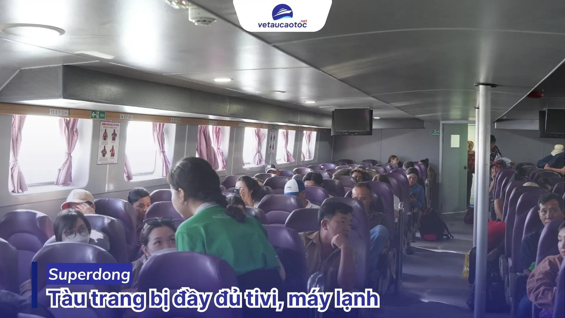 Tàu Rạch Giá Hòn Sơn trang bị đầy đủ tivi máy lạnh