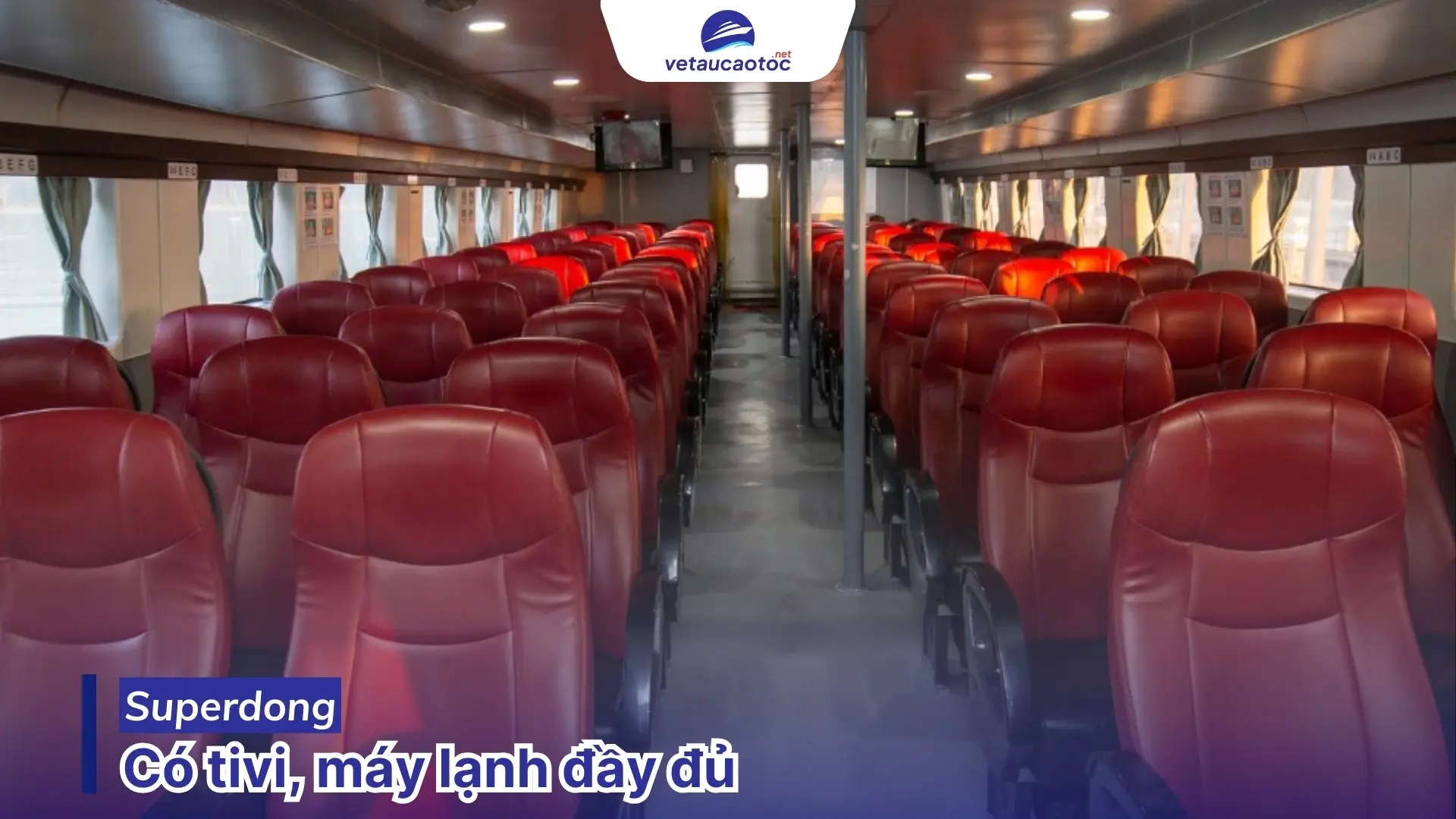 Tàu Rạch Giá Phú Quốc Superdong có tivi, máy lạnh