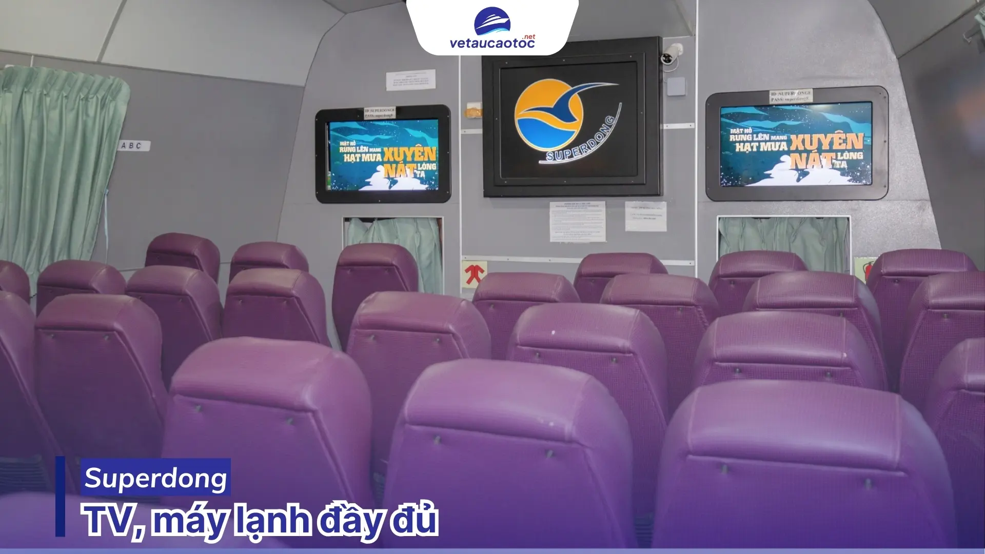Tivi, máy lạnh đầy đủ trên tàu Superdong đi Côn Đảo